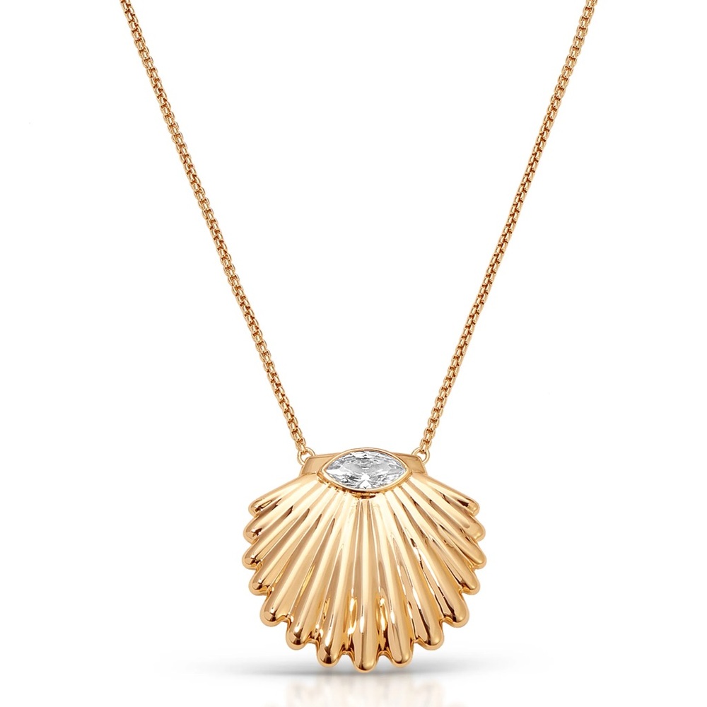 Ettika Gold Scallop Shell Necklace
